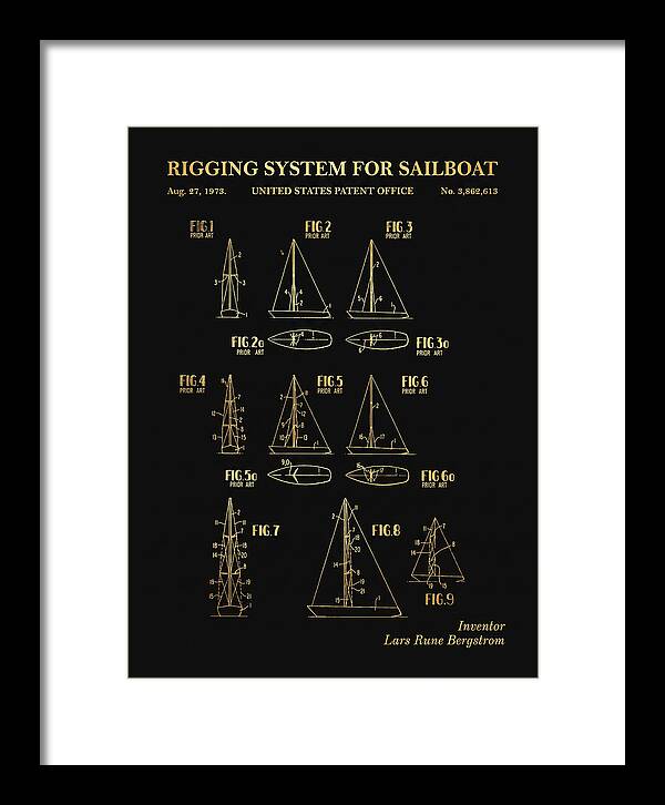 Sailboat Rigging System Gold Patent Us3862613a