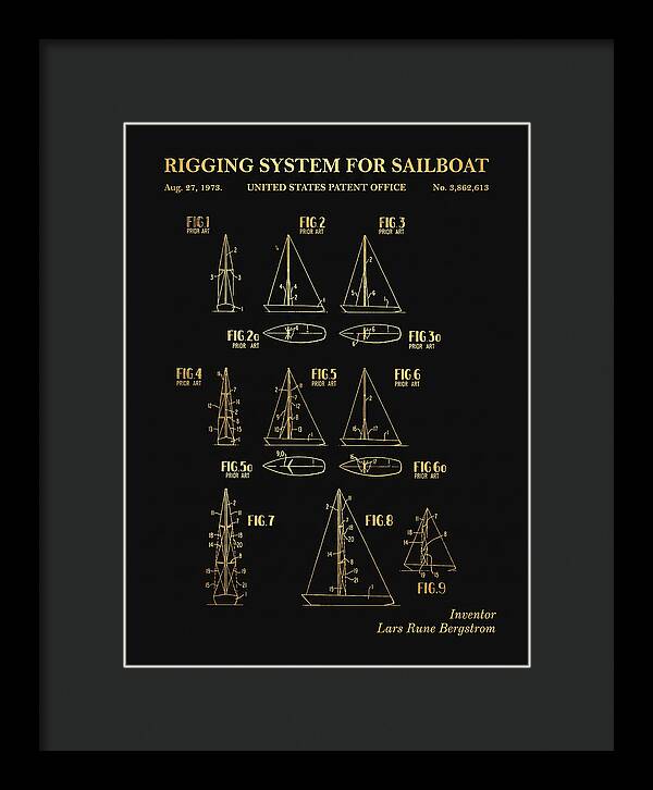Sailboat Rigging System Gold Patent Us3862613a