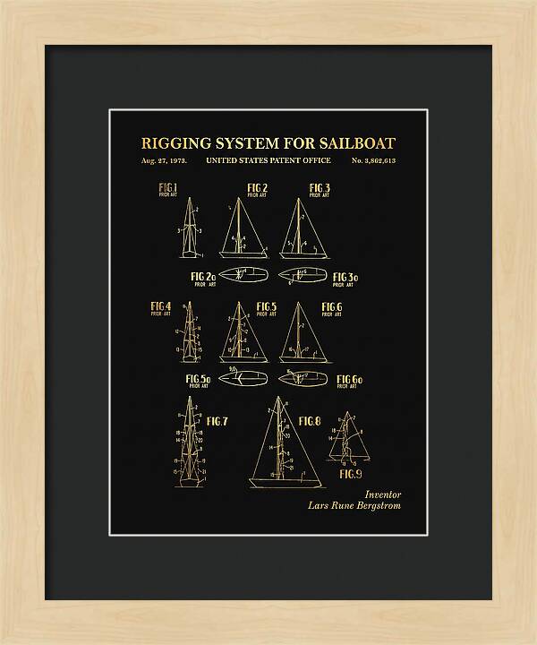 Sailboat Rigging System Gold Patent Us3862613a