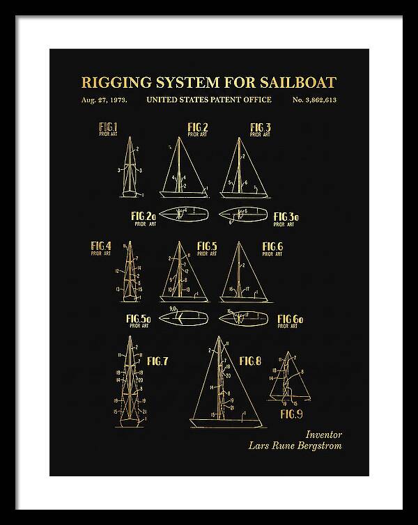 Sailboat Rigging System Gold Patent Us3862613a