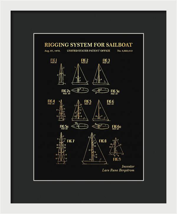 Sailboat Rigging System Gold Patent Us3862613a