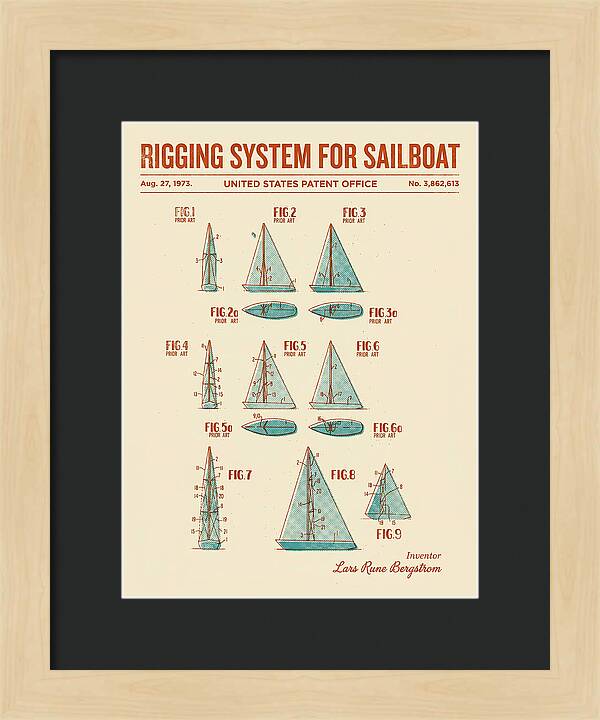 Sailboat Rigging System Retro Patent Us3862613a