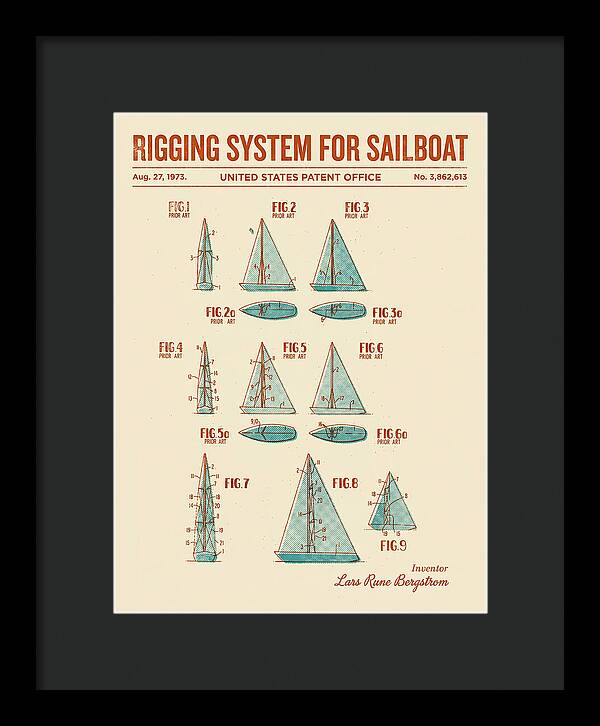 Sailboat Rigging System Retro Patent Us3862613a