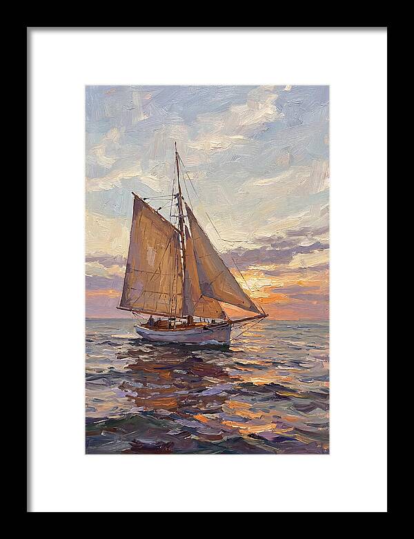Sailboat Serenity At Sunset