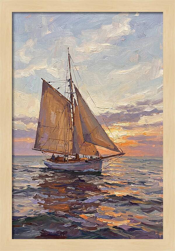 Sailboat Serenity At Sunset