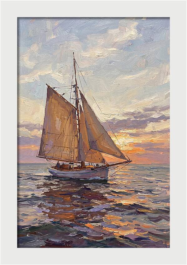 Sailboat Serenity At Sunset