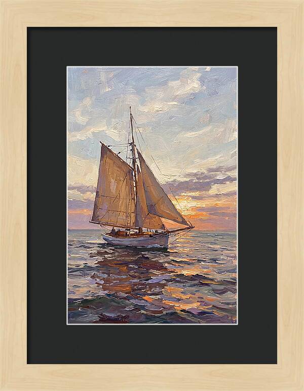 Sailboat Serenity At Sunset