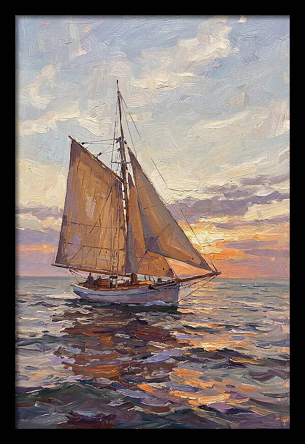 Sailboat Serenity At Sunset