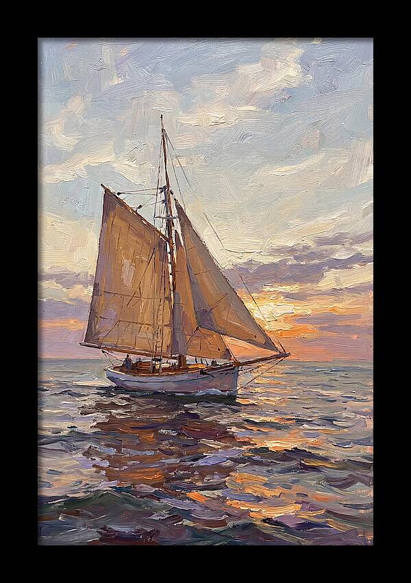 Sailboat Serenity At Sunset