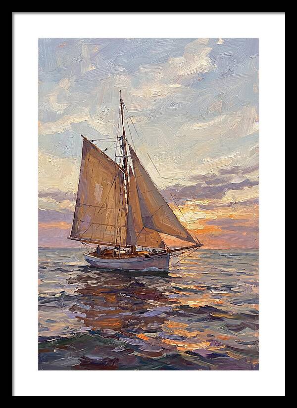 Sailboat Serenity At Sunset
