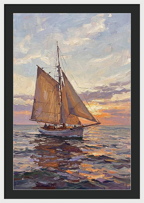 Sailboat Serenity At Sunset
