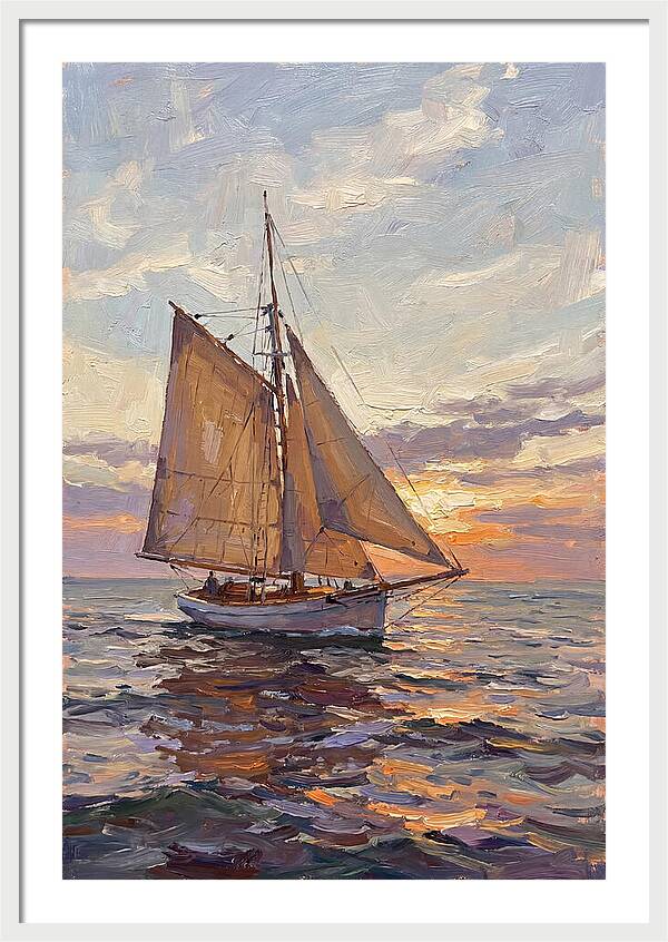 Sailboat Serenity At Sunset