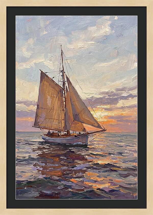 Sailboat Serenity At Sunset