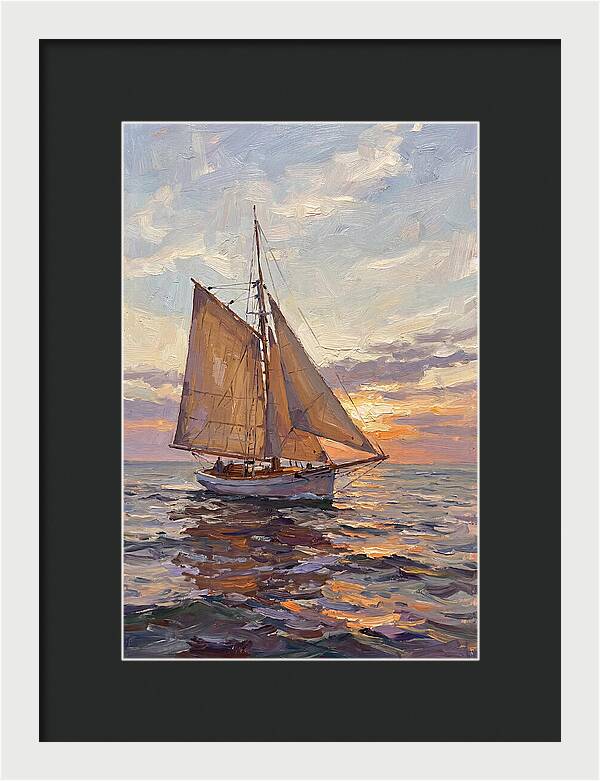 Sailboat Serenity At Sunset