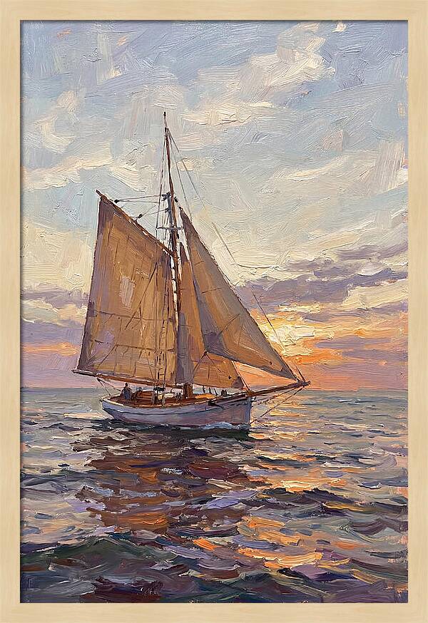 Sailboat Serenity At Sunset