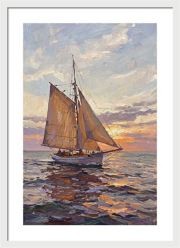 Sailboat Serenity At Sunset