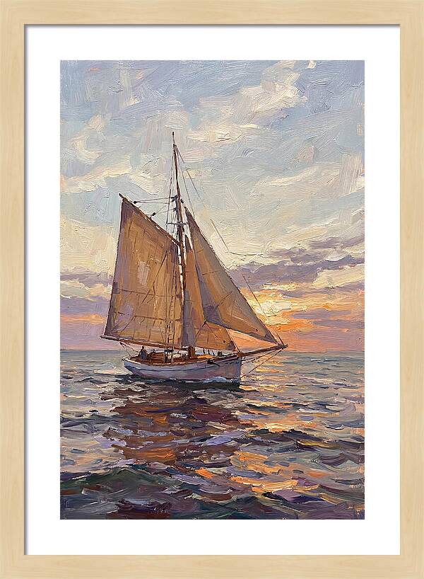 Sailboat Serenity At Sunset