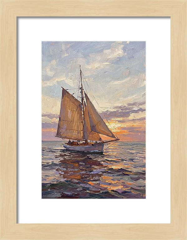 Sailboat Serenity At Sunset