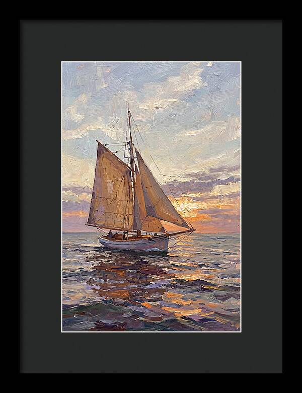 Sailboat Serenity At Sunset