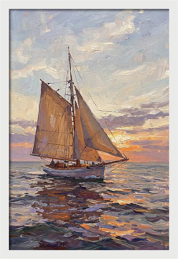 Sailboat Serenity At Sunset
