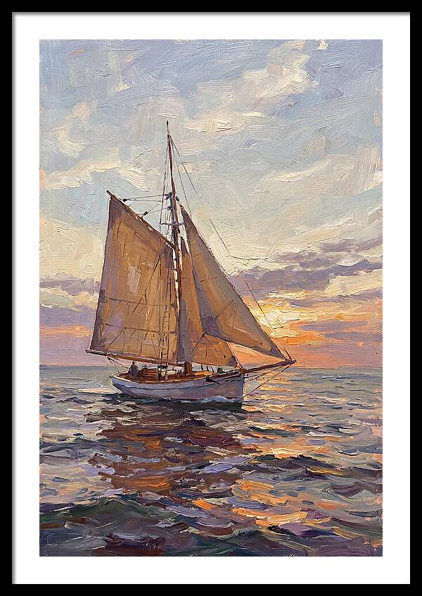 Sailboat Serenity At Sunset