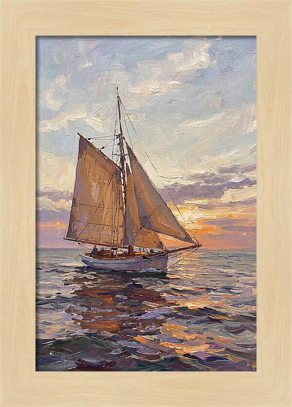 Sailboat Serenity At Sunset
