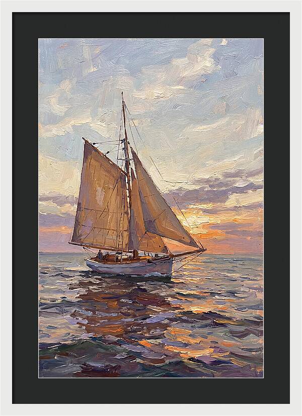 Sailboat Serenity At Sunset