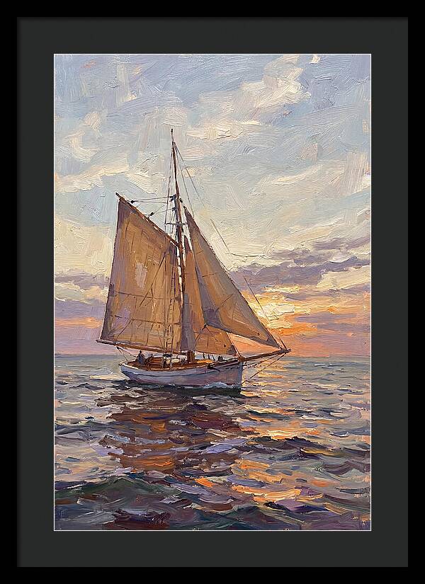 Sailboat Serenity At Sunset