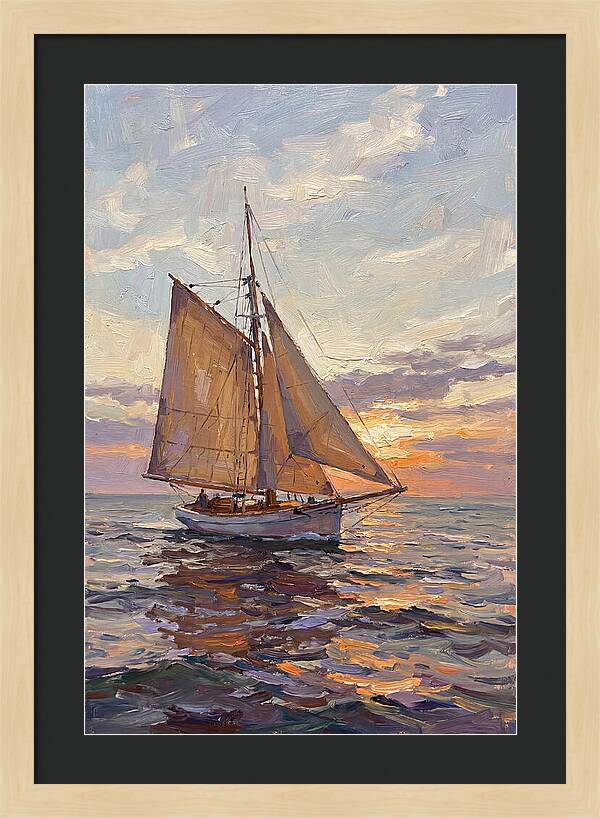 Sailboat Serenity At Sunset