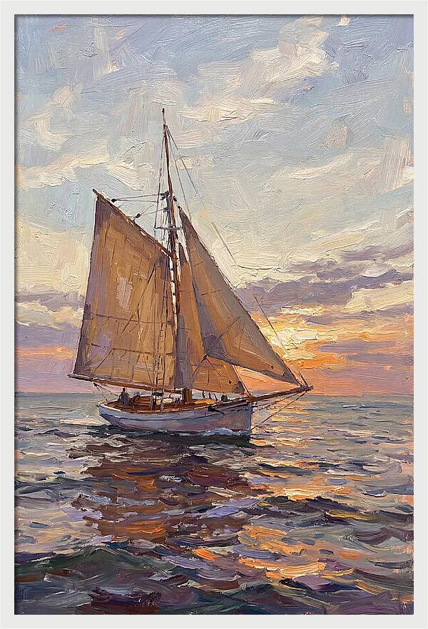 Sailboat Serenity At Sunset