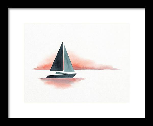 Sailboat Silhouette At Sunset