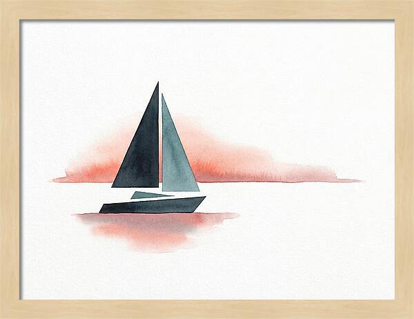 Sailboat Silhouette At Sunset