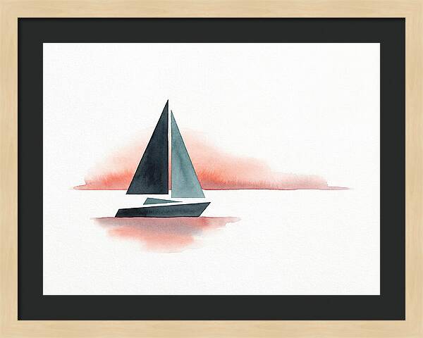 Sailboat Silhouette At Sunset