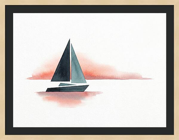 Sailboat Silhouette At Sunset
