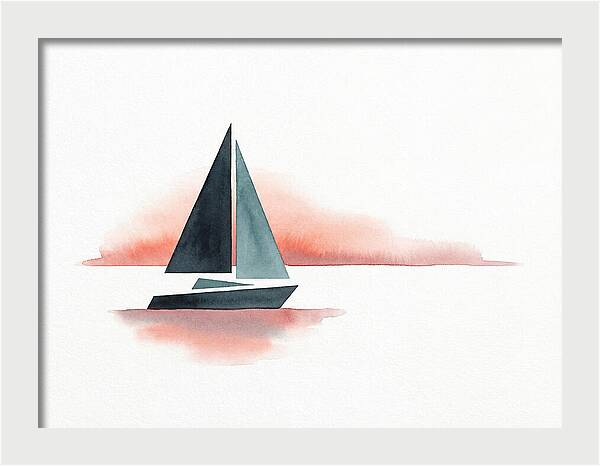 Sailboat Silhouette At Sunset
