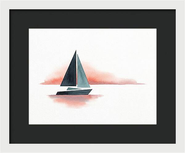 Sailboat Silhouette At Sunset