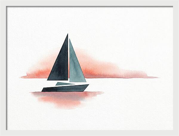 Sailboat Silhouette At Sunset