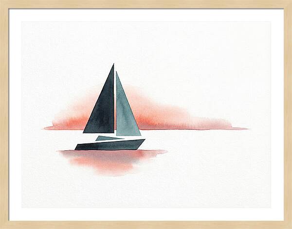 Sailboat Silhouette At Sunset