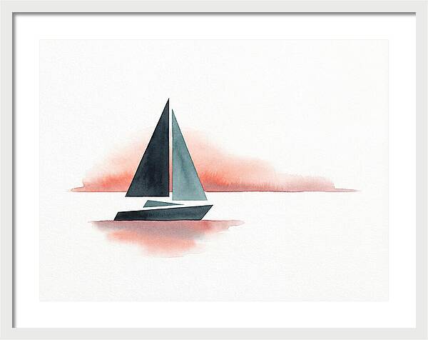 Sailboat Silhouette At Sunset