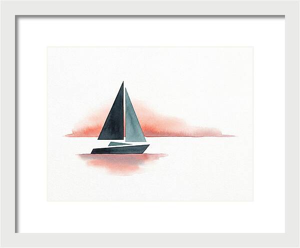 Sailboat Silhouette At Sunset