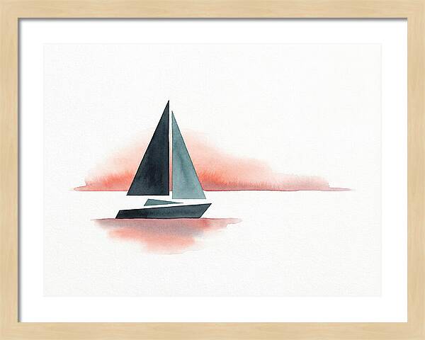 Sailboat Silhouette At Sunset