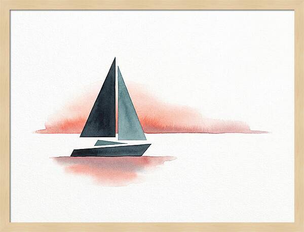 Sailboat Silhouette At Sunset