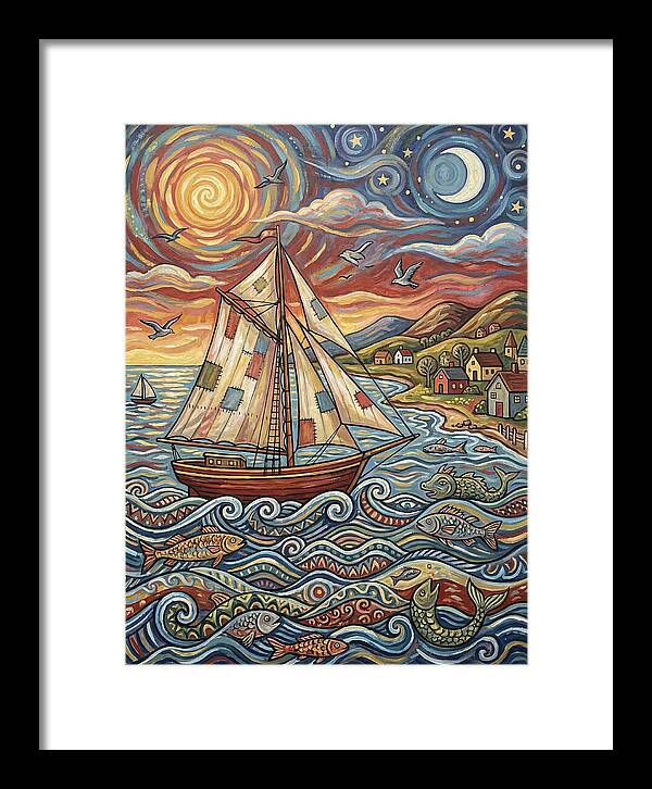 Sailboat Under Sunset Skies
