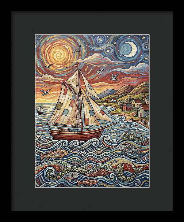 Sailboat Under Sunset Skies