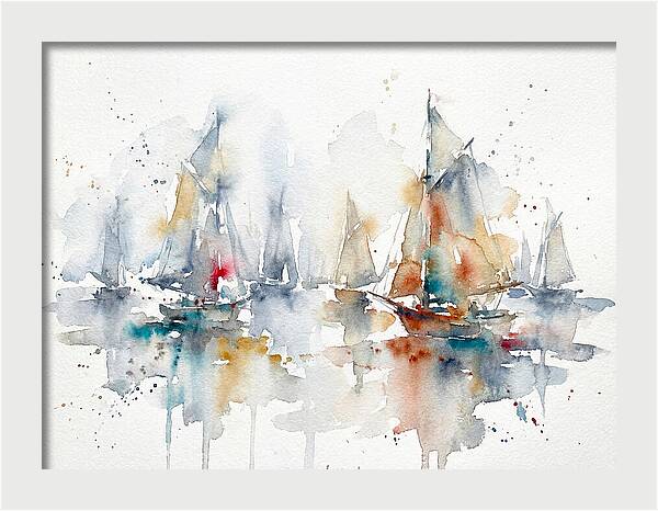 Sailboats Gliding Through Serenity