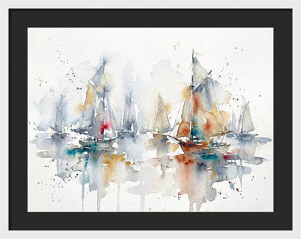 Sailboats Gliding Through Serenity