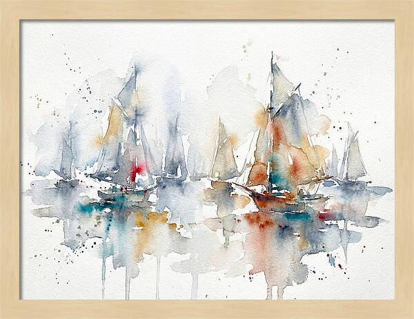 Sailboats Gliding Through Serenity