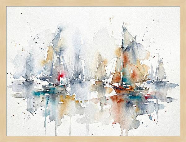 Sailboats Gliding Through Serenity