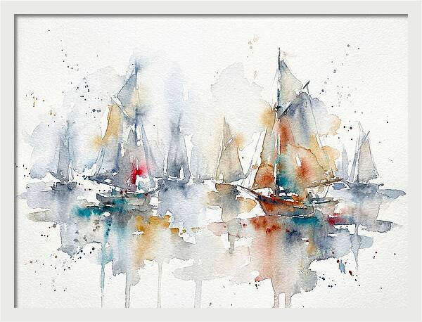 Sailboats Gliding Through Serenity