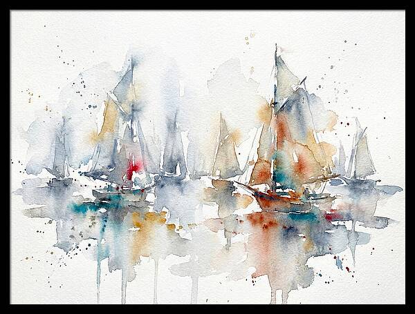 Sailboats Gliding Through Serenity